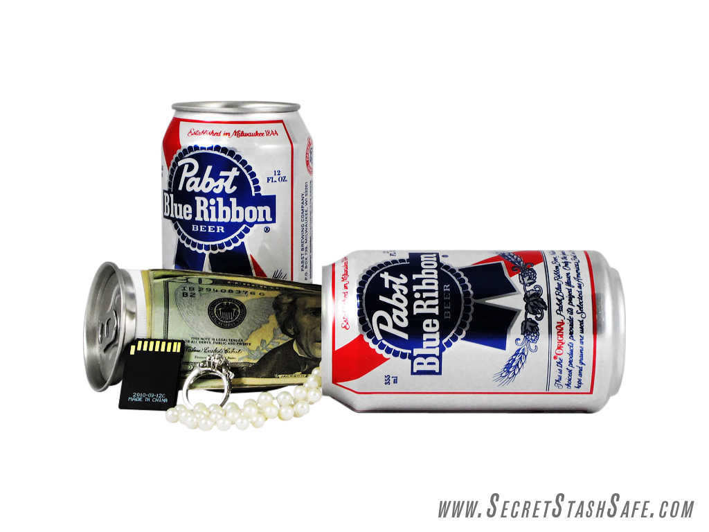 Pabst Blue Ribbon Secret Stash Beer Can Hidden Diversion Security Safe
